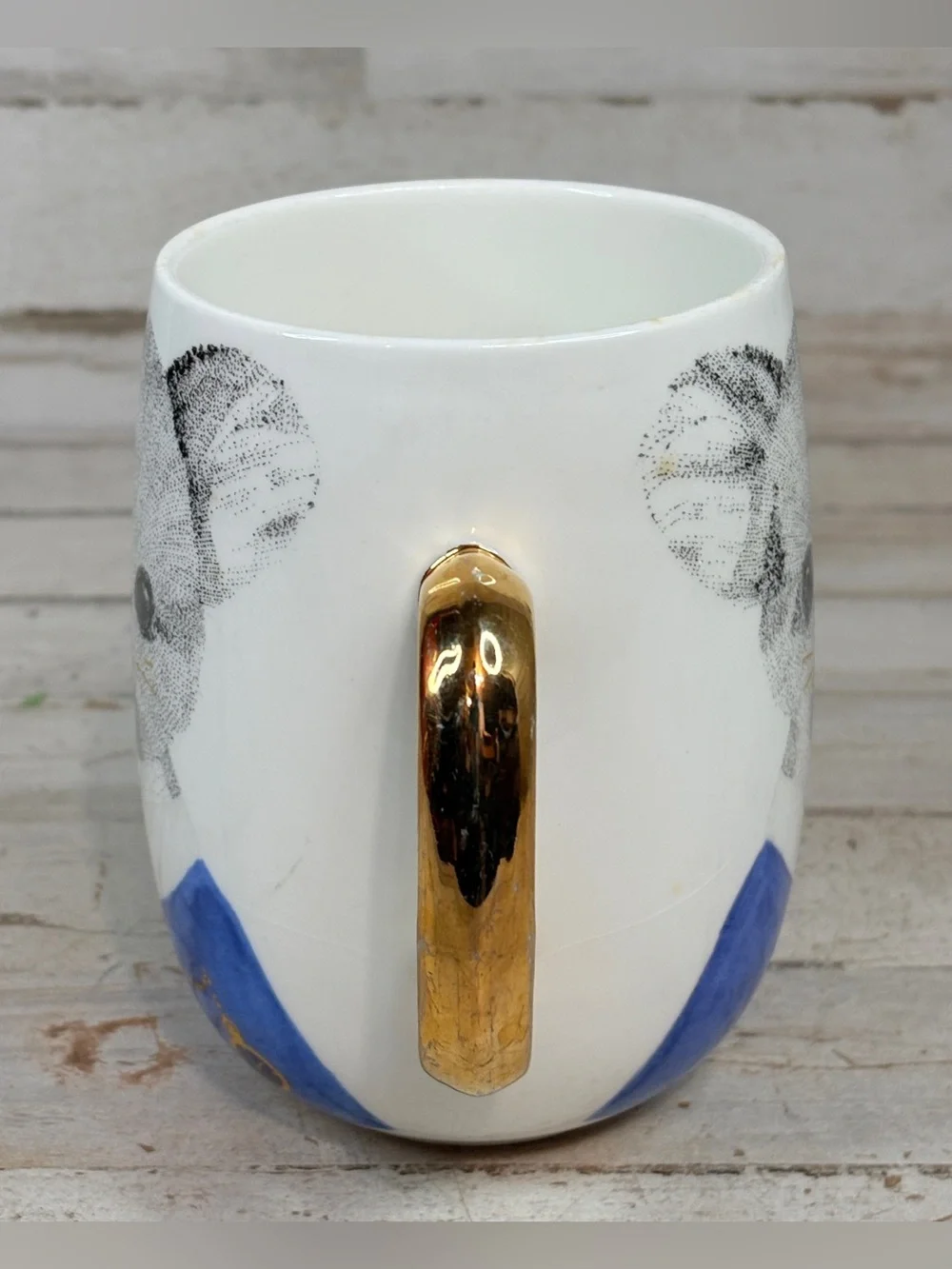 Pier 1 Imports Koala Bear Book Club Coffee Mug Fine China Gold Handle 20 fl oz